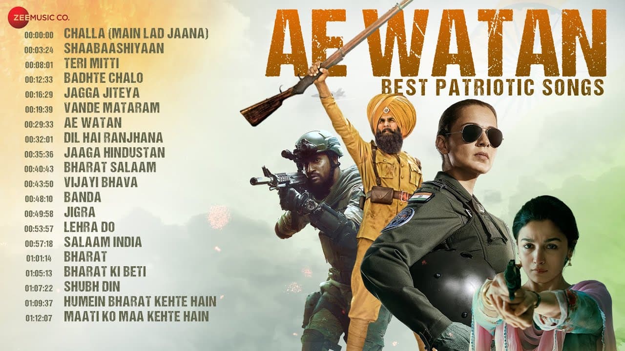 AE WATAN Best Patriotic Songs | Teri Mitti, Badhte Chalo, Lehra Do | Republic Day Songs