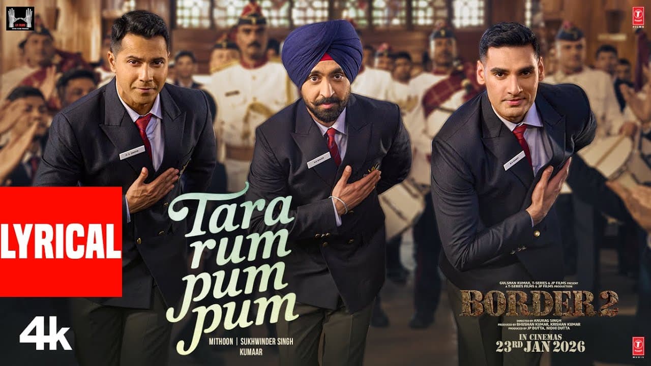 BORDER 2: Tara Rum Pum Pum (Lyrical) |Sunny Deol |Varun D,Diljit,Ahan |Mithoon |Sukhwinder S |Kumaar