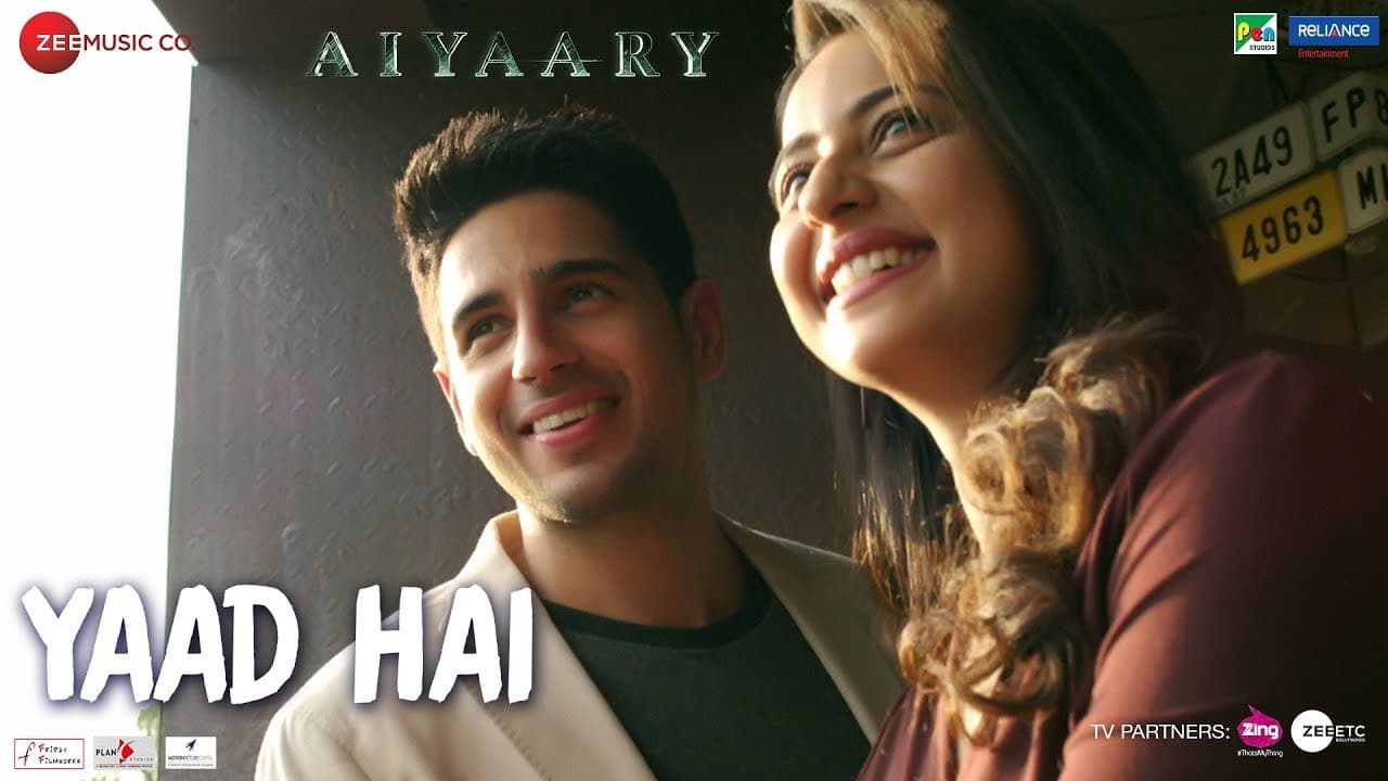 Yaad Hai | Aiyaary | Sidharth Malhotra, Rakul Preet | Palak Muchhal | Ankit Tiwari | Manoj Muntashir