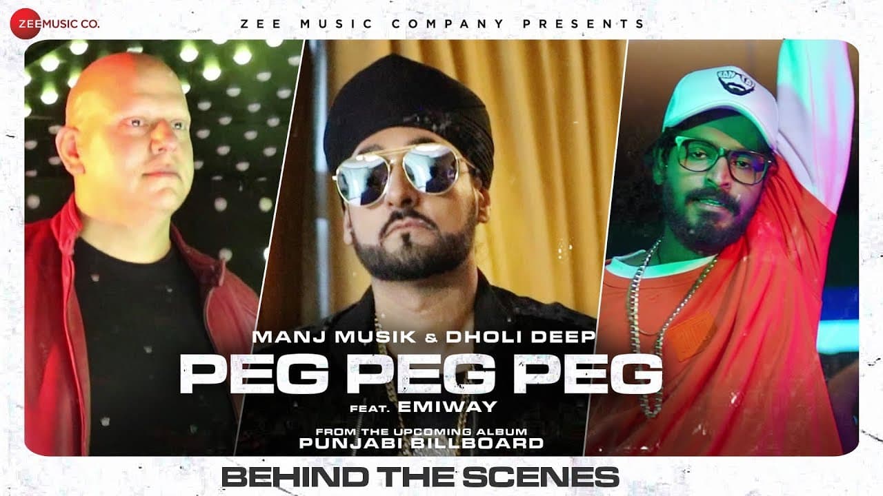 Peg Peg Peg - Behind The Scenes | Manj Musik & Dholi Deep Ft. Emiway | Punjabi Billboard