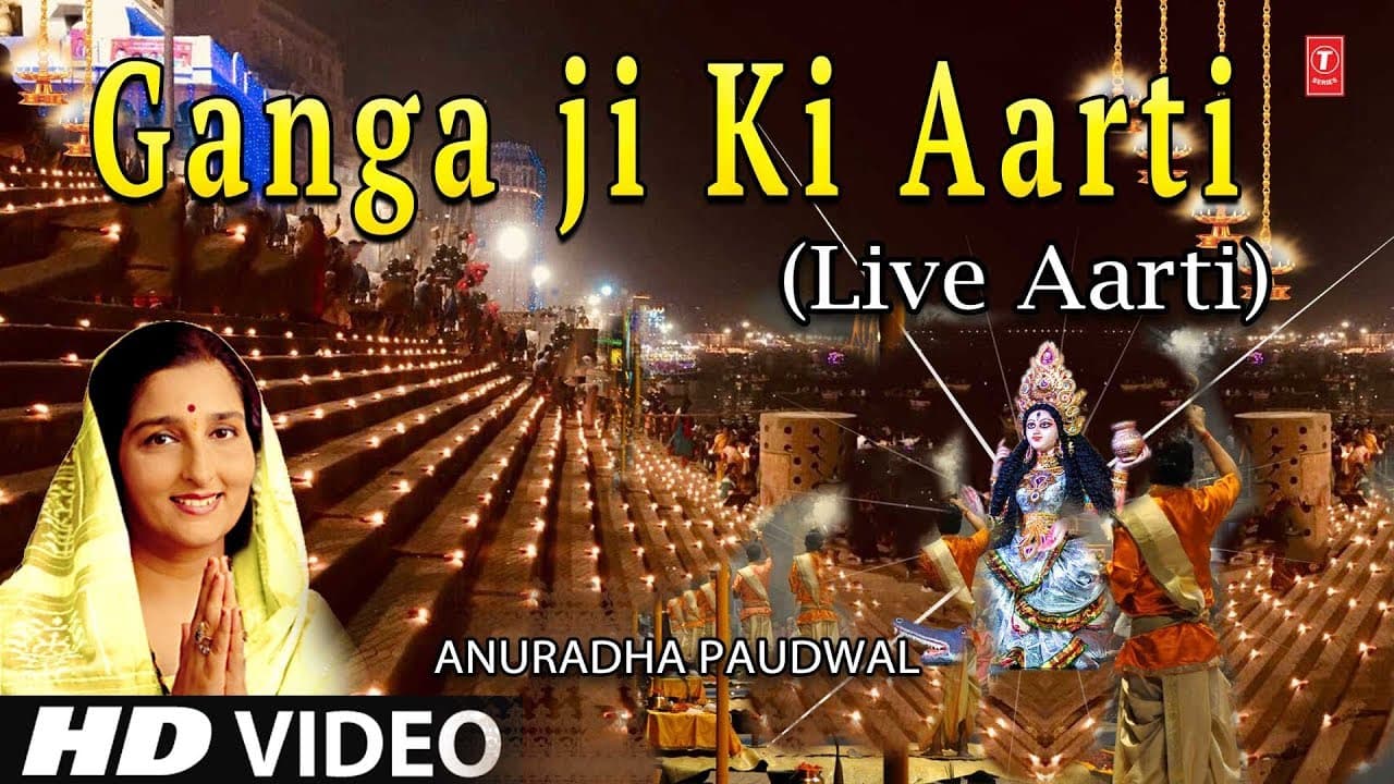 Ganga Aarti live from Haridwar I ANURADHA PAUDWAL I Maa Ganga Poojan Live