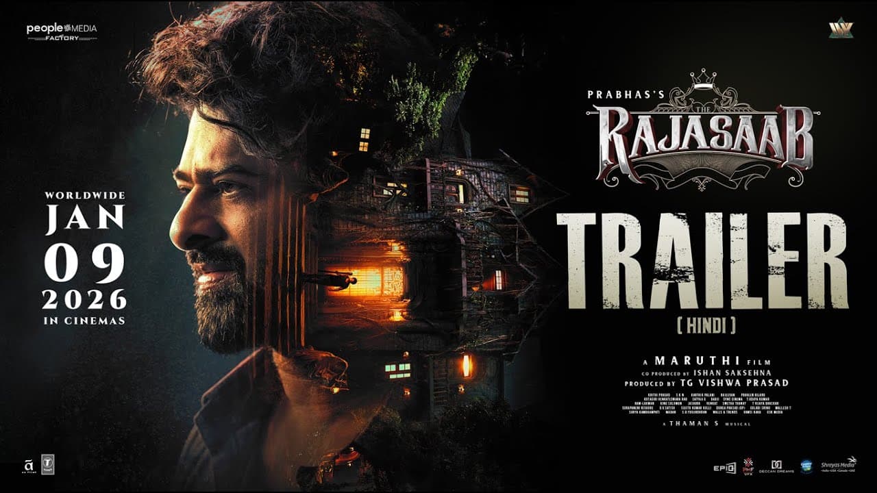 The RajaSaab (Official Trailer) Hindi | Prabhas | Maruthi | Thaman| TG Vishwa Prasad| Krithi Prasad