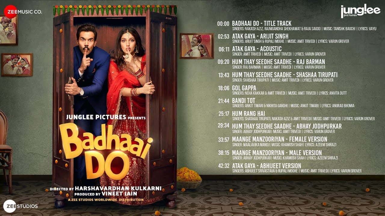 Badhaai Do -Full Album | Rajkummar Rao & Bhumi Pednekar | Amit Trivedi,Tanishk B,Arijit Singh,Neha K