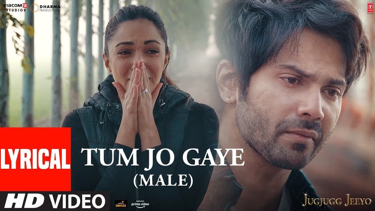 Lyrical: Tum Jo Gaye (Male Version) - JugJugg Jeeyo || Varun D, Kiara A || Pozy || Bhushan Kumar