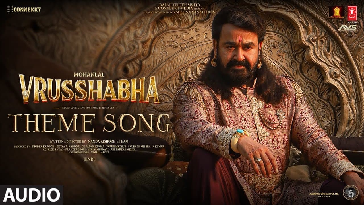 THEME SONG (Audio) | VRUSSHABHA| Mohanlal,Samarjit Lankesh,Nayan Sarika,Ragini | Sam Cs | Nanda K