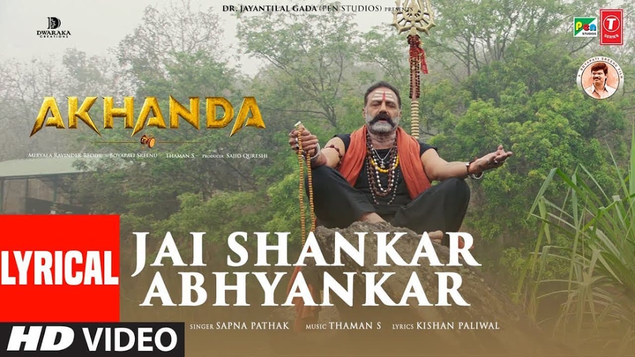 Jai Shankar Abhyankar (Lyrical) N Balakrishna, Pragya | Sapna | Thaman S, Kishan P | Akhanda (Hindi)