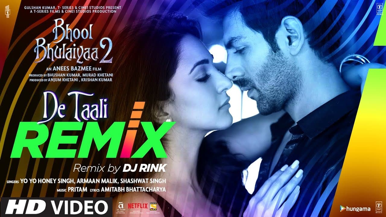De Taali Remix By Dj Rink - Bhool Bhulaiyaa 2 | Kartik, Kiara, Yo Yo Honey Singh, Armaan | Bhushan K