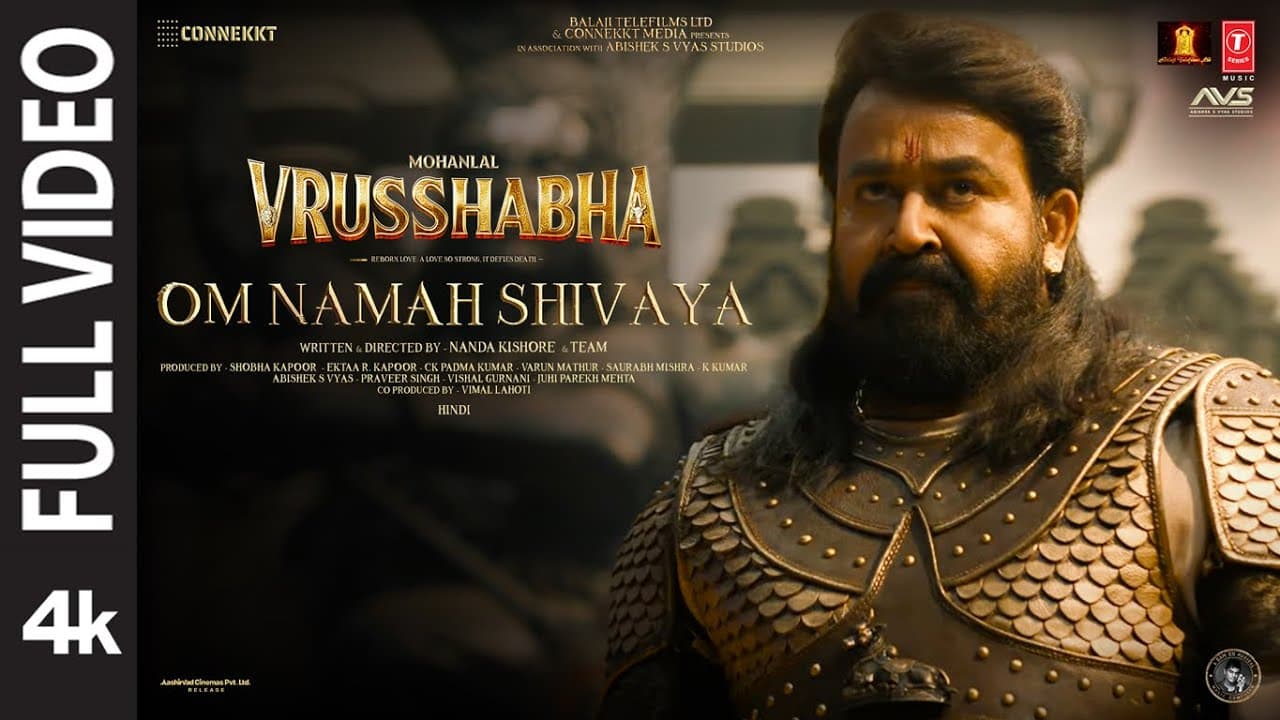 OM NAMAH SHIVAYA (Full Video)|VRUSSHABHA| Mohanlal,Samarjit Lankesh,Nayan Sarika |Sam CS |Nanda K