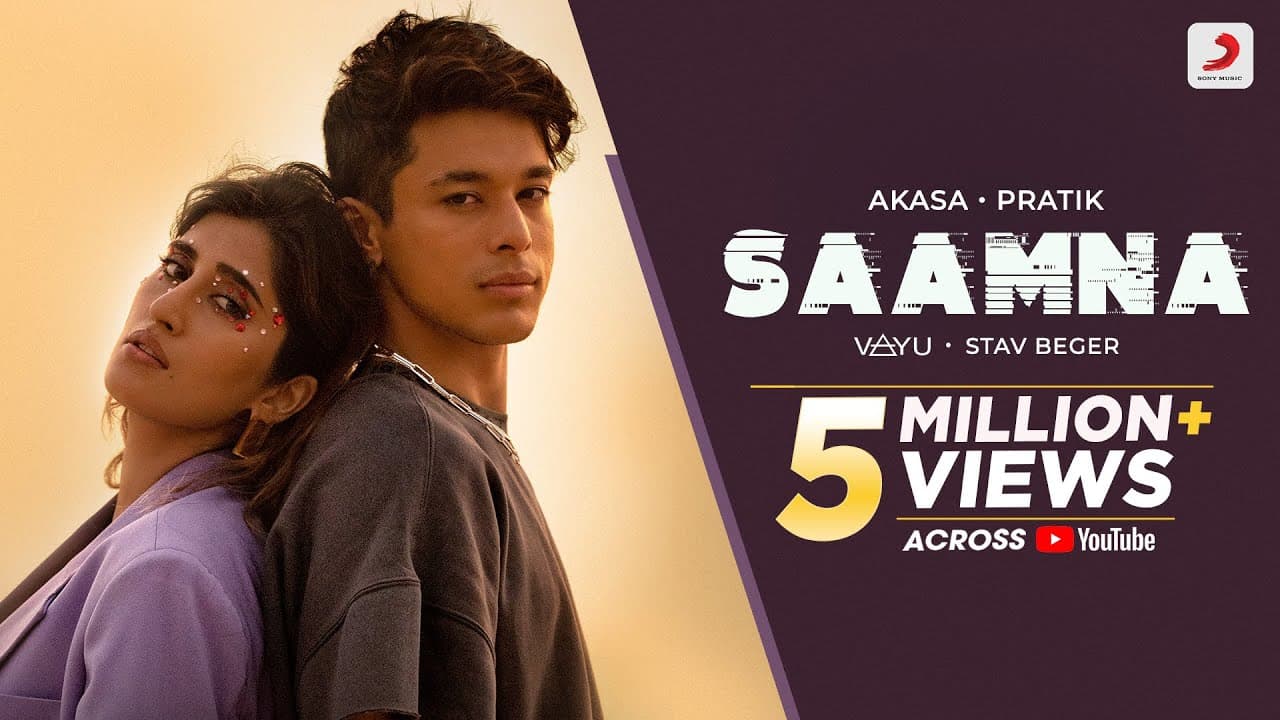 Saamna | Official Music Video | @AKASAsingofficial & Pratik Sehajpal | Vayu | Stav Beger | Love Song